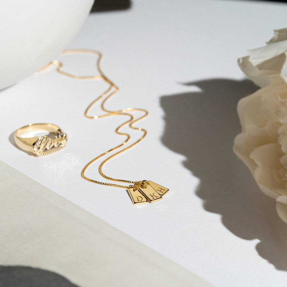 Willow Tag Initial Necklace - Gold-6 product photo
