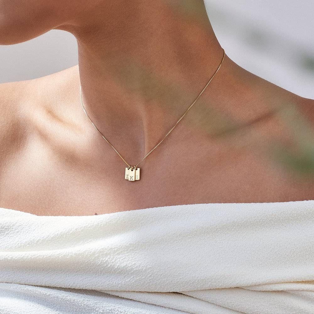 Willow Tag Initial Necklace - Gold Vermeil-5 product photo