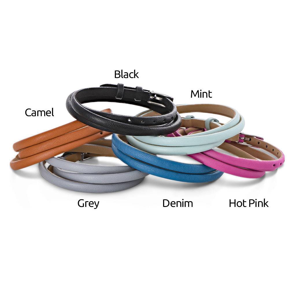 Wrap Around Leather Bracelet - Silver-6 photo du produit