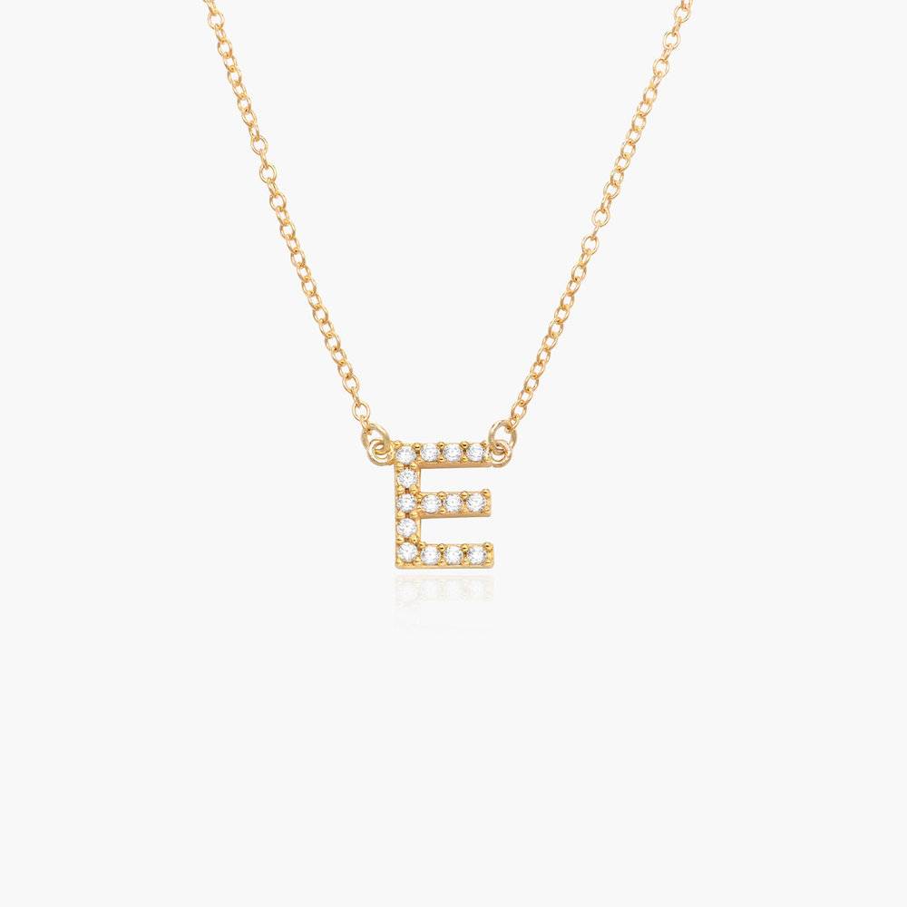 Zoe Cubic Zirconia Initial Necklace - Gold Vermeil-1 product photo