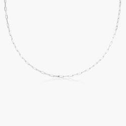 Small Paperclip Chain Necklace - Sterling Silver