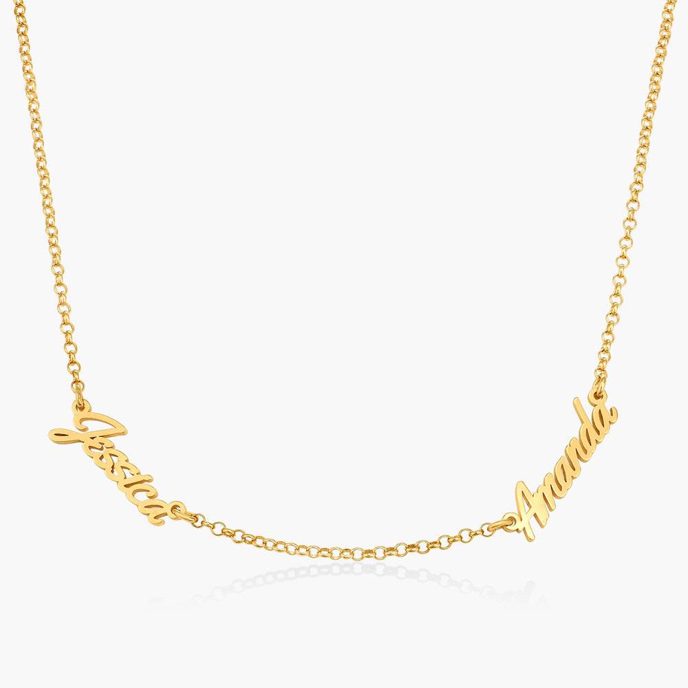 Real Love Multiple Name Necklace - Gold Vermeil