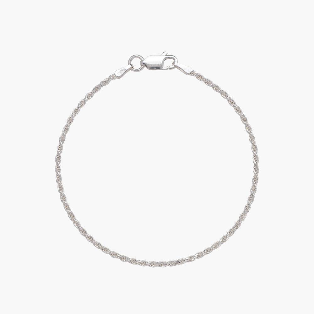 Bracelet Chaîne Corde - Argent 925