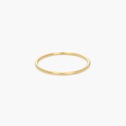 Smooth Hailey Stackable Ring - 14K Gold