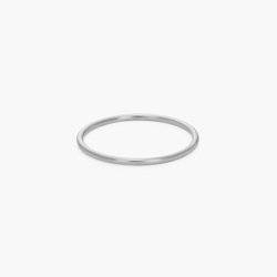 Smooth Hailey Stackable Ring - Silver