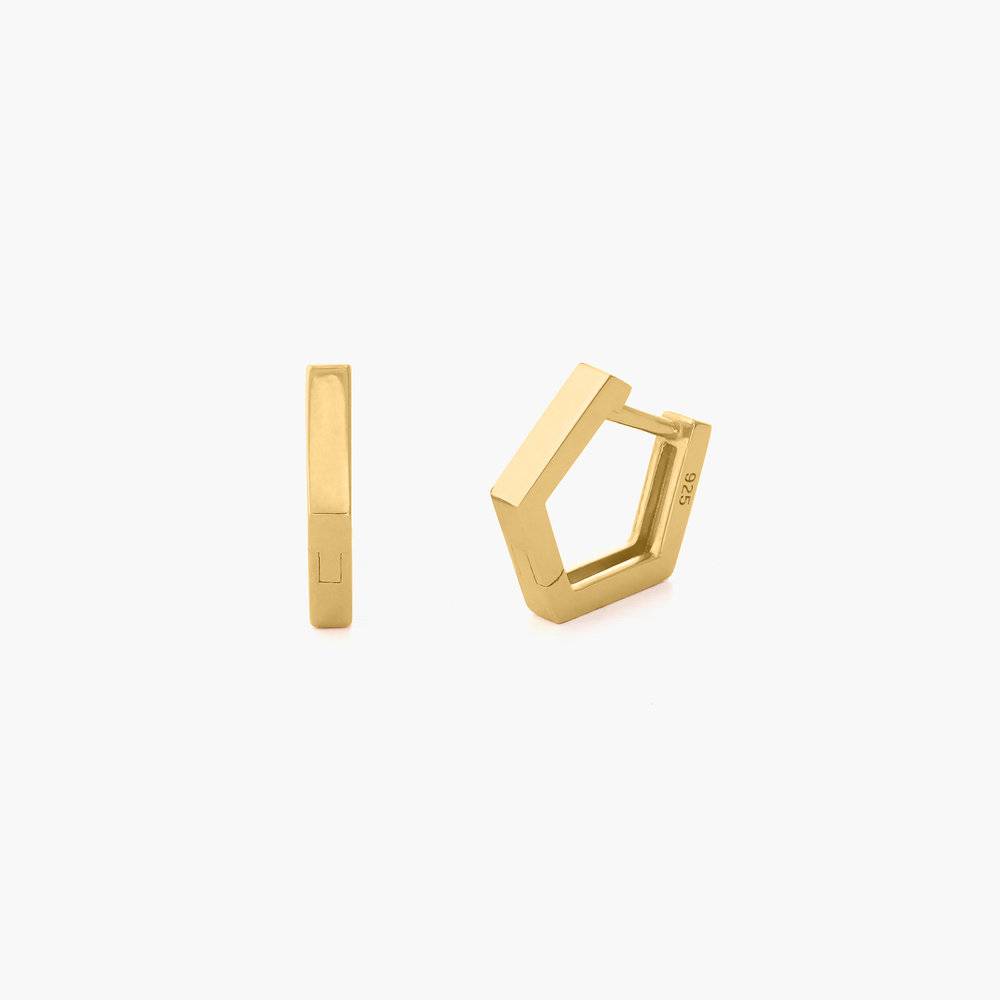 Strike Gold Hoop Earrings - Gold Plated