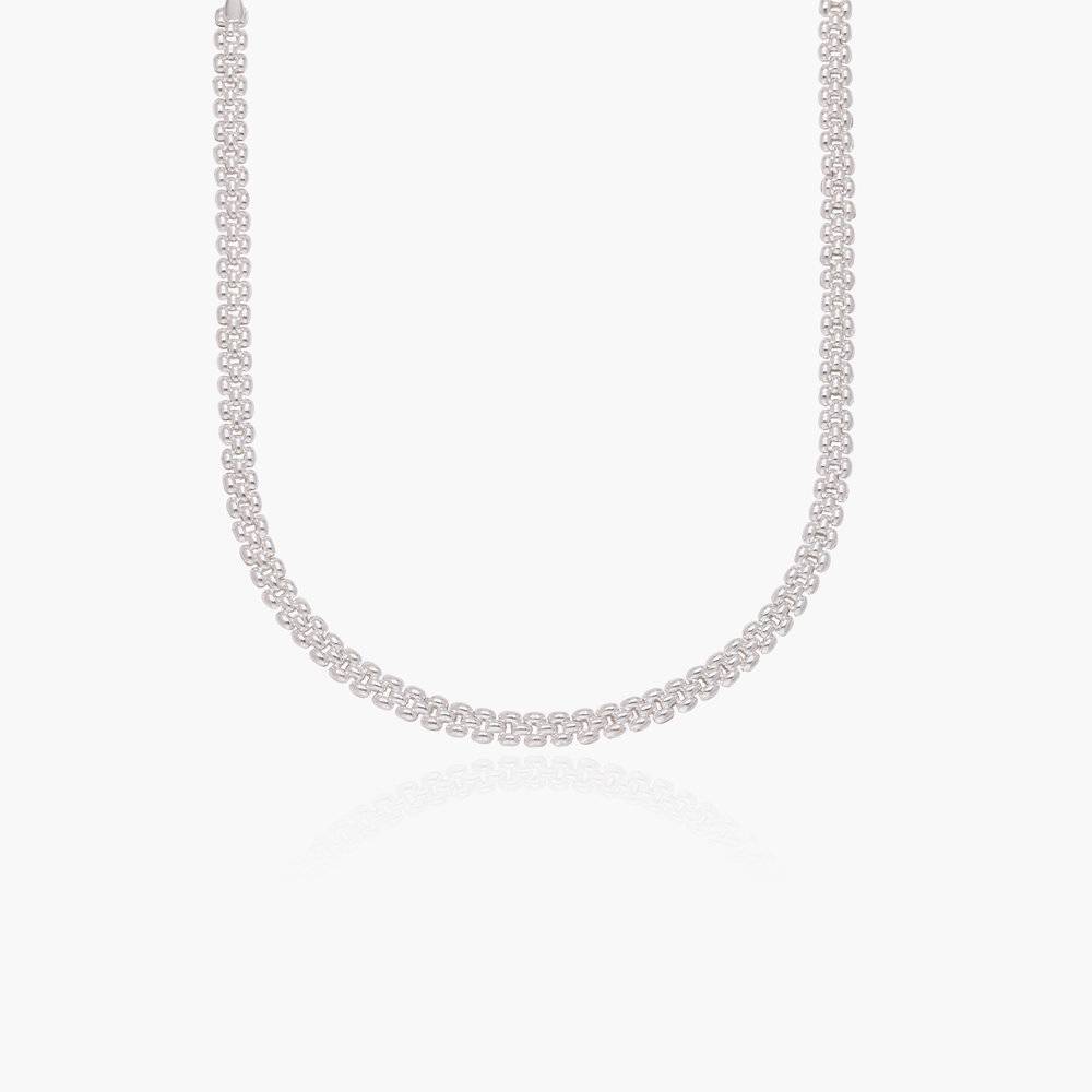 Texture Chain Necklace- Silver