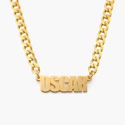 Icon State Name Necklace - Gold Vermeil