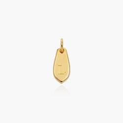 Willow Drop Initial Charm- 14k Solid Gold