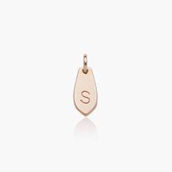 Willow Drop Initial Charm- Rose Gold Plated
