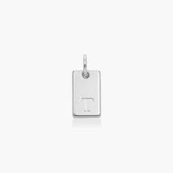 Willow Tag Initial Charm- Sterling Silver