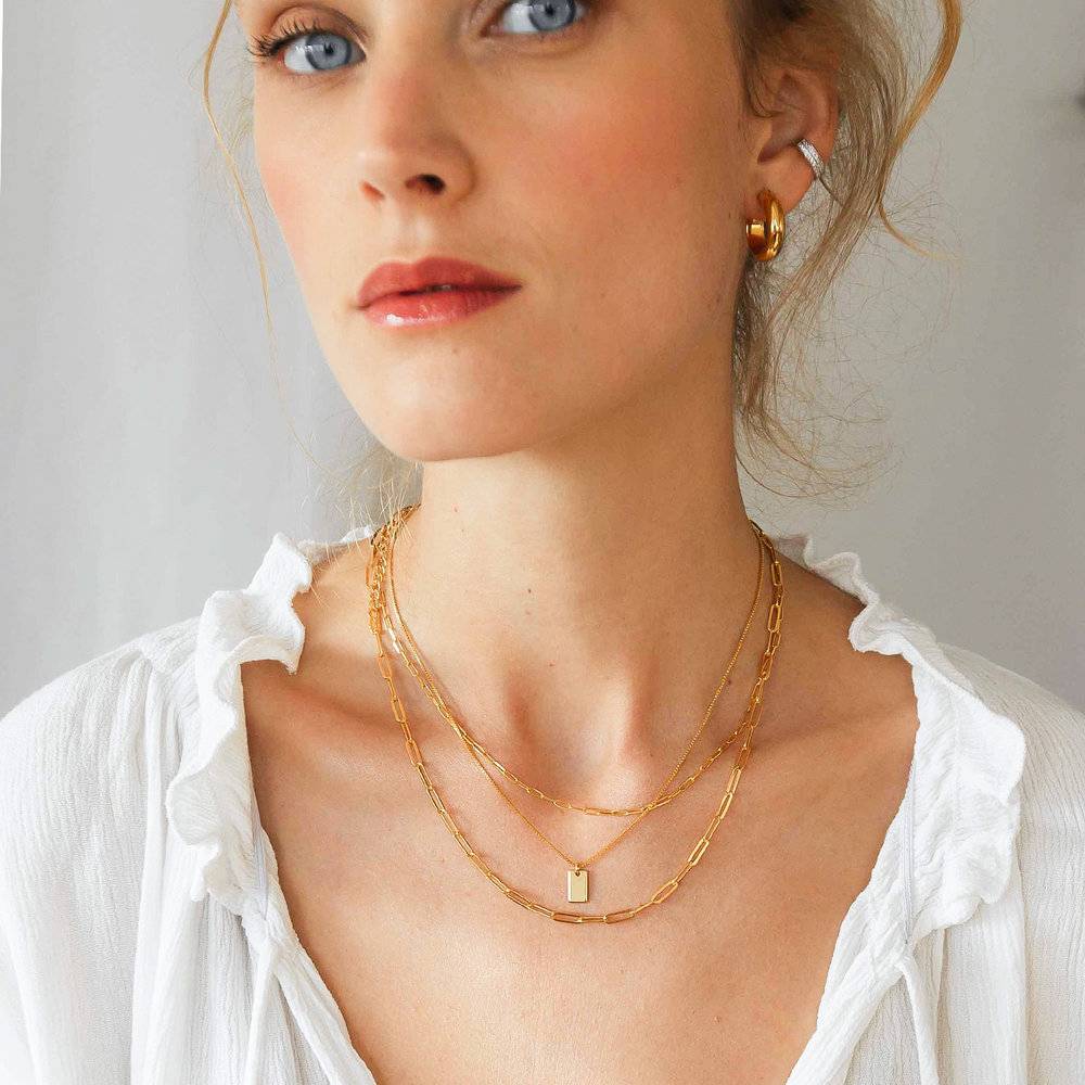 Willow Tag Necklace - Gold Vermeil-2 product photo