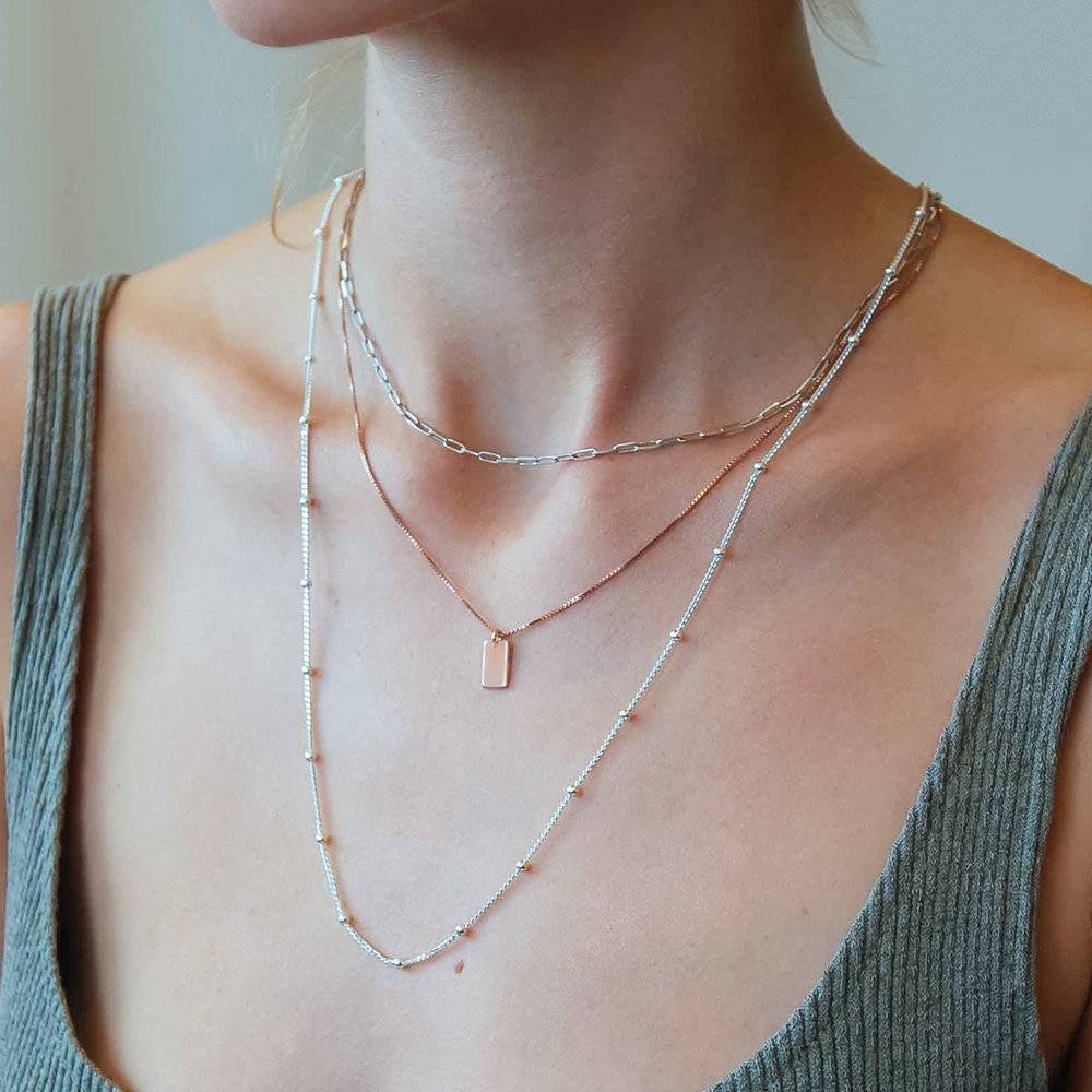 Willow Tag Necklace - Rose Gold Plating-2 product photo