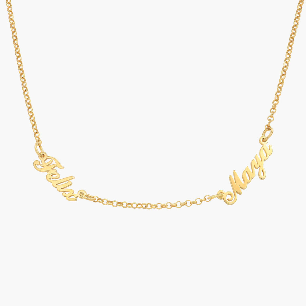 Multiple Name Necklace - Gold Plated