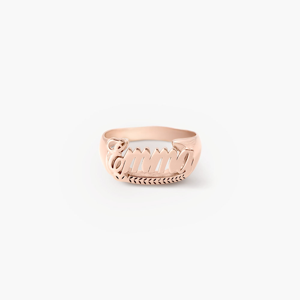 Throwback Name Ring - Rose Gold Plated product photo