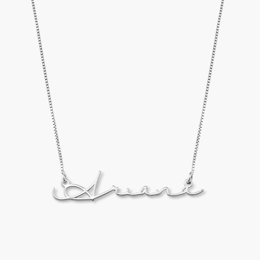 Mon Petit Name Necklace - 14k White Solid Gold product photo