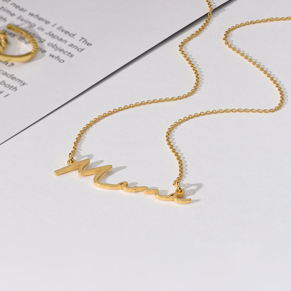 Mon Petit Name Necklace - 10K Solid Gold - 1 product photo