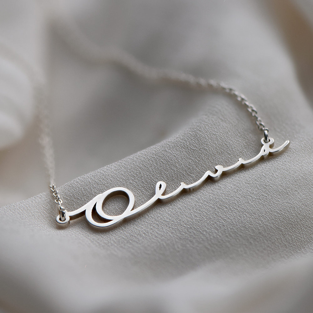 Mon Petit Name Necklace - Silver - 1 product photo
