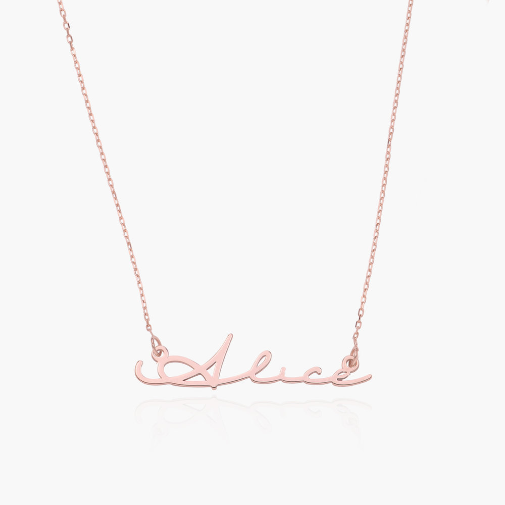 Mon Petit Name Necklace – 14k Solid Rose Gold product photo