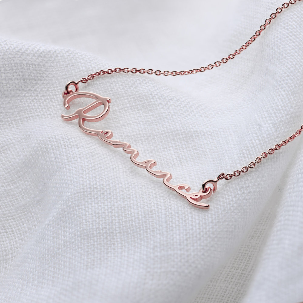 Mon Petit Name Necklace - Rose Gold Vermeil - 1 product photo
