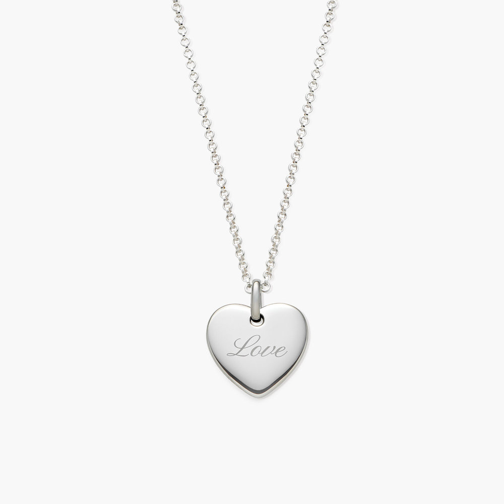 Luna Heart Necklace - Silver