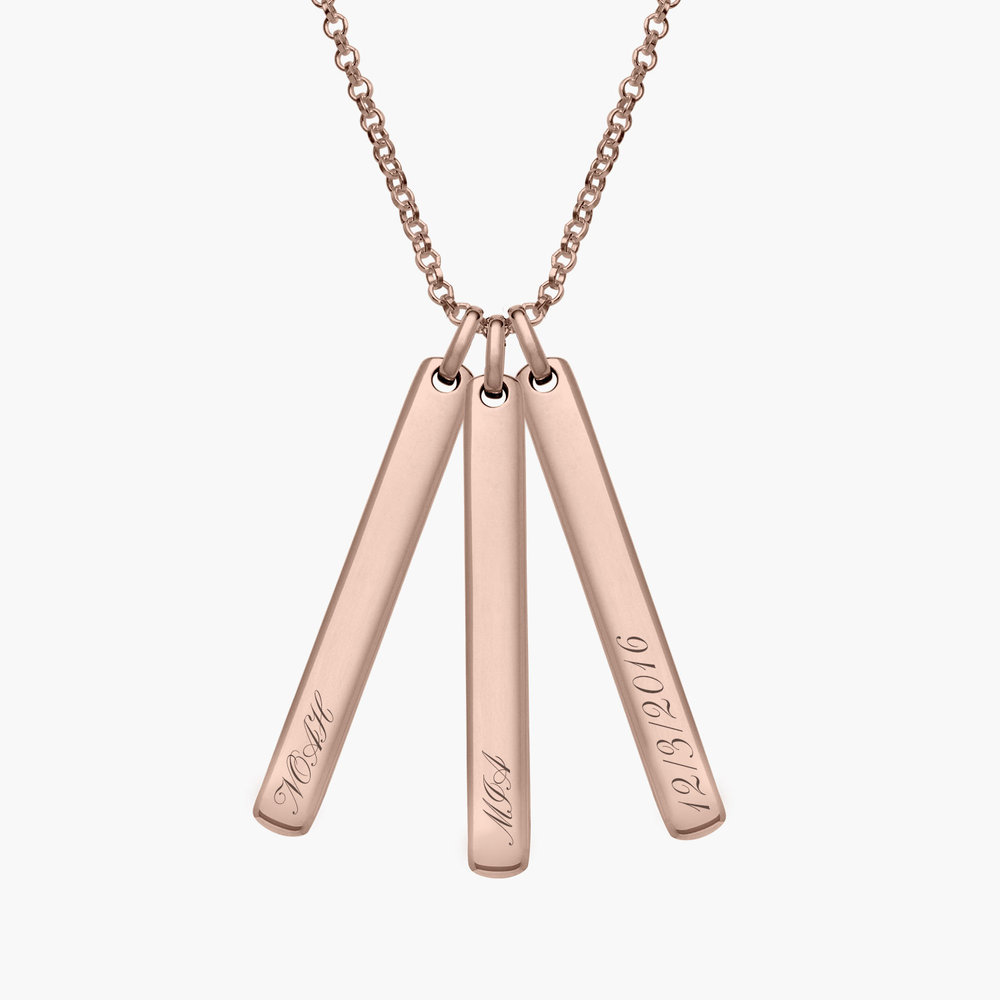 Luna Bar Necklace - Rose Gold Plated - 2 product photo