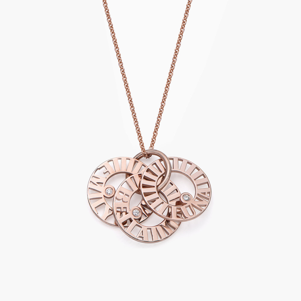 Tokens of Love Necklace with Diamond - Rose Gold Plated