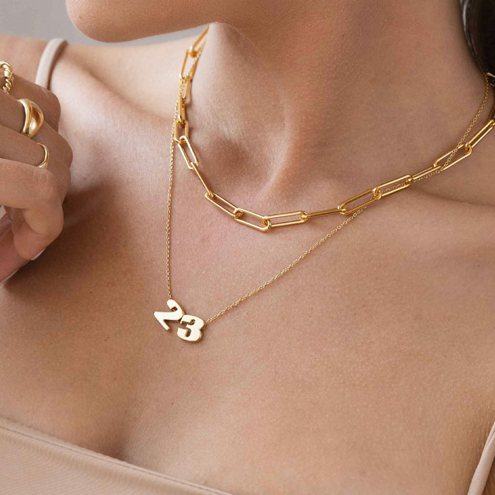 Number Necklace - Gold Plated - 2