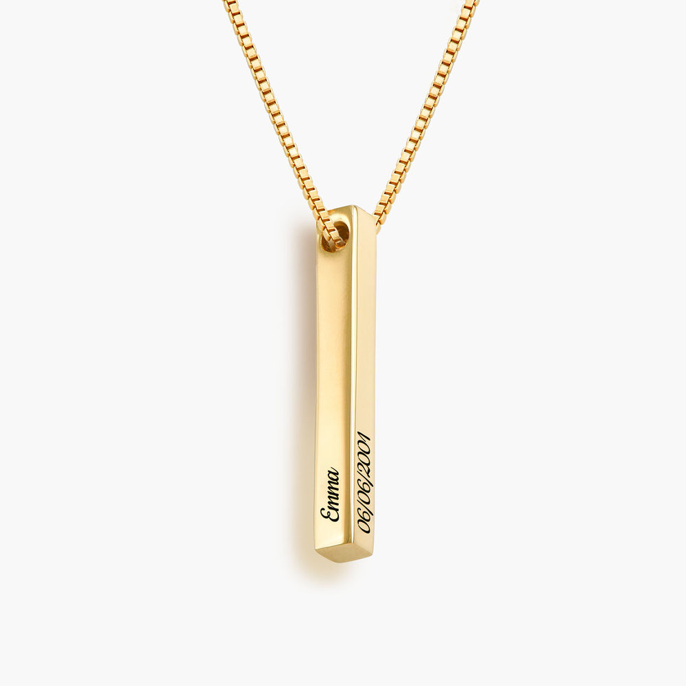 Pillar Bar Necklace - Gold Plated