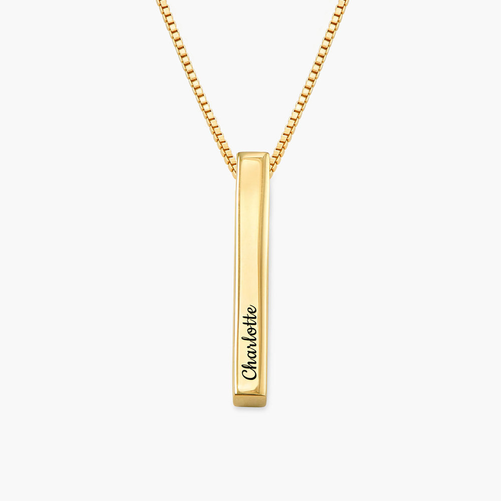 Pillar Bar Necklace - Gold Plated - 2