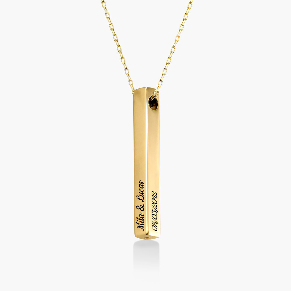 Pillar Bar Necklace - 10K Solid Gold