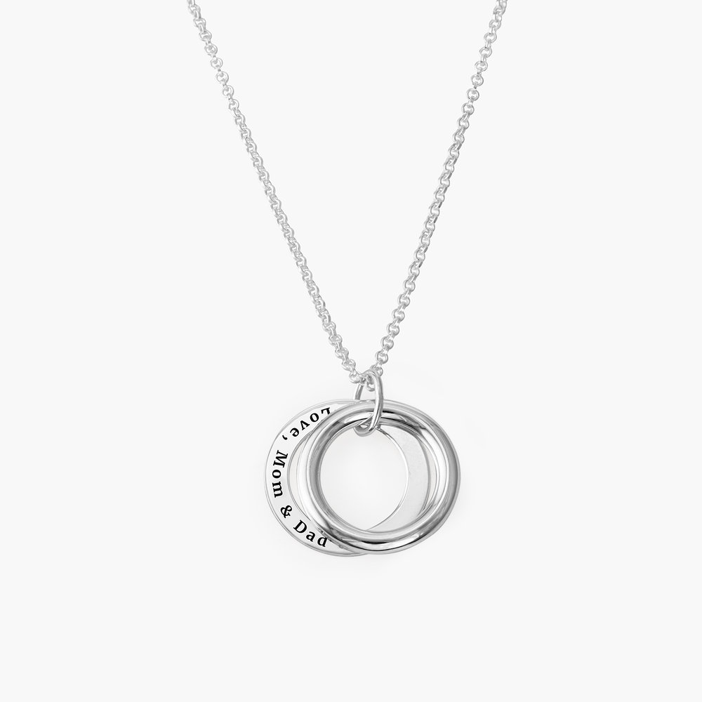 Hidden Message Engraved Necklace - Silver - 1 product photo
