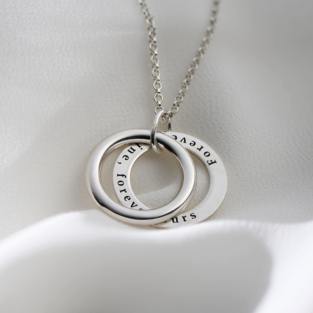 Hidden Message Engraved Necklace - Silver - 3 product photo