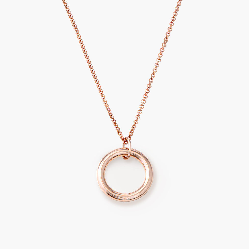Hidden Message Engraved  Necklace - Rose Gold Plated - 1