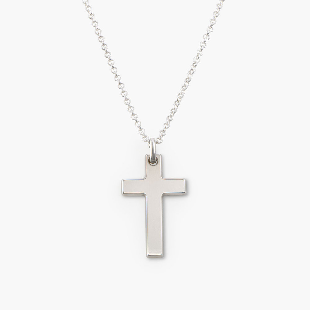 Pendant of Strength Cross Necklace - Sterling Silver