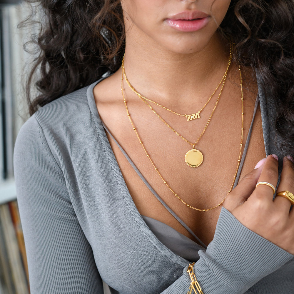 Cosmic Cable Pendant Necklace - Gold Plated - 3 product photo