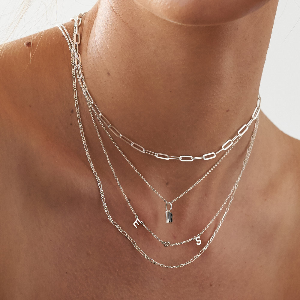Classic Paperclip Chain Necklace - Sterling Silver - 2