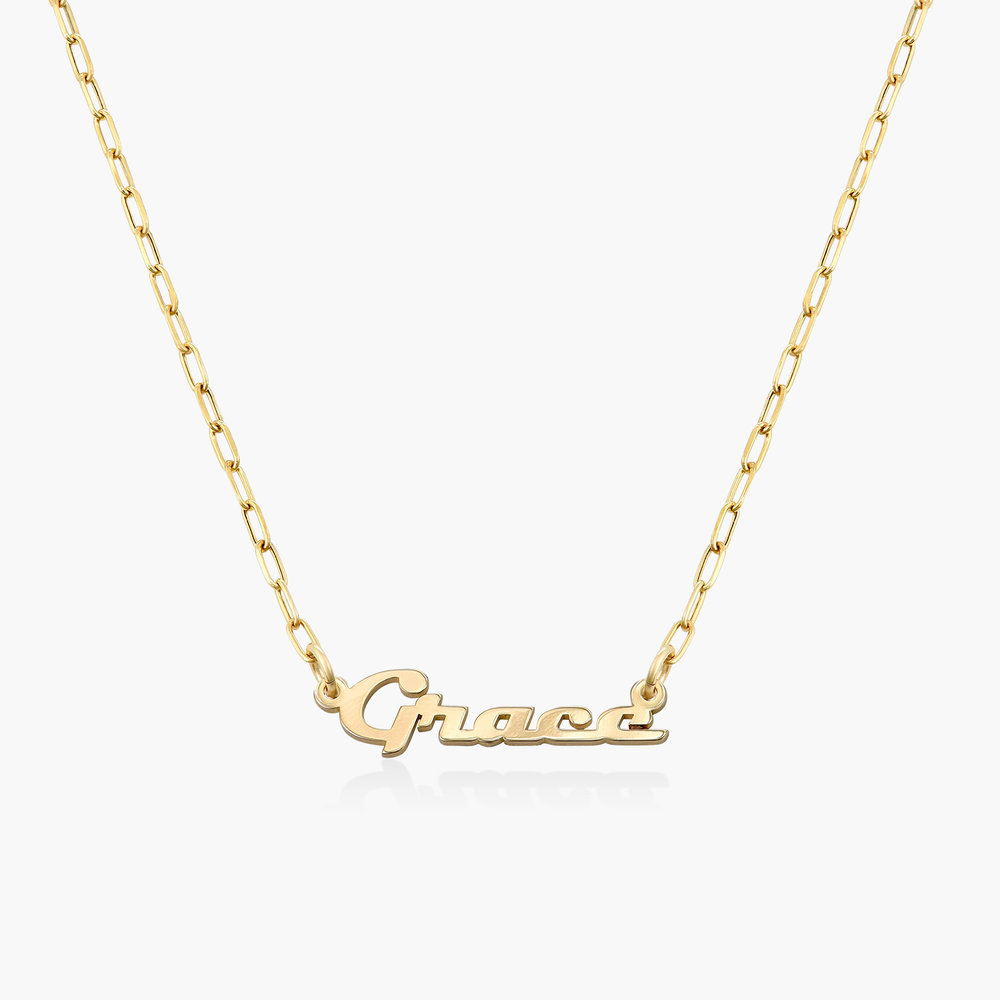 Link Chain Name Necklace - 14K Solid Gold