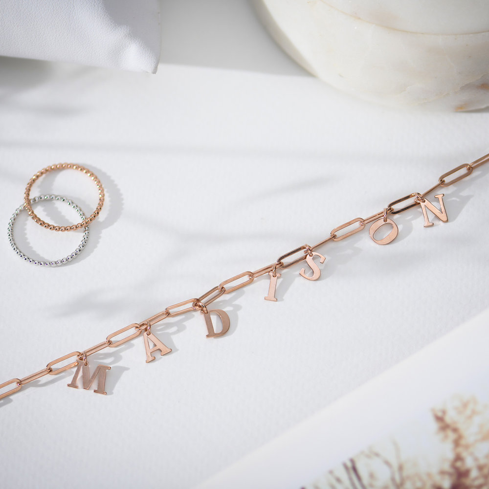 What’s My Name Link Choker - Rose Gold Plated - 1