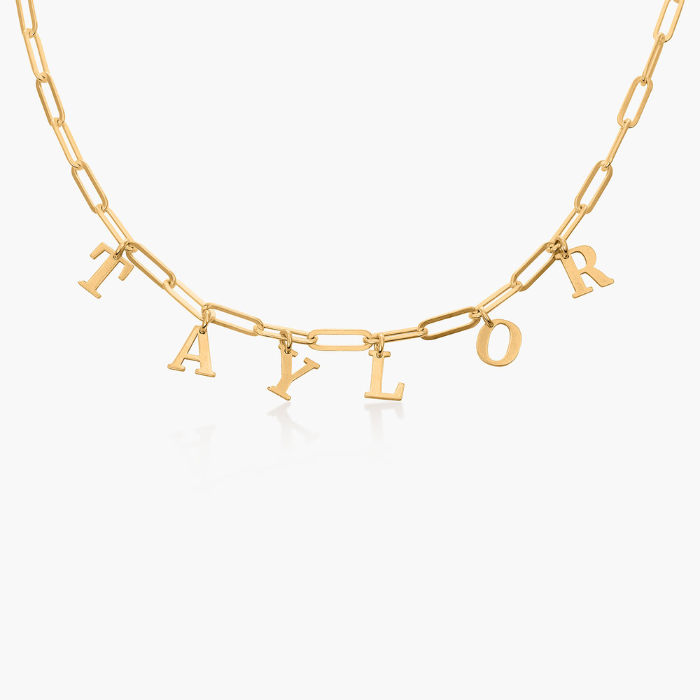 What’s My Name Link Choker - Gold Vermeil