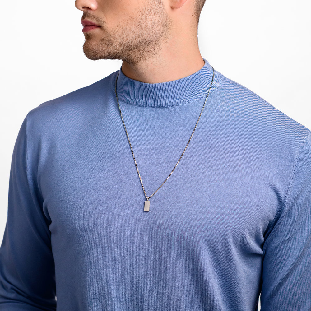 Harris Tag Necklace for Men - Silver - 3