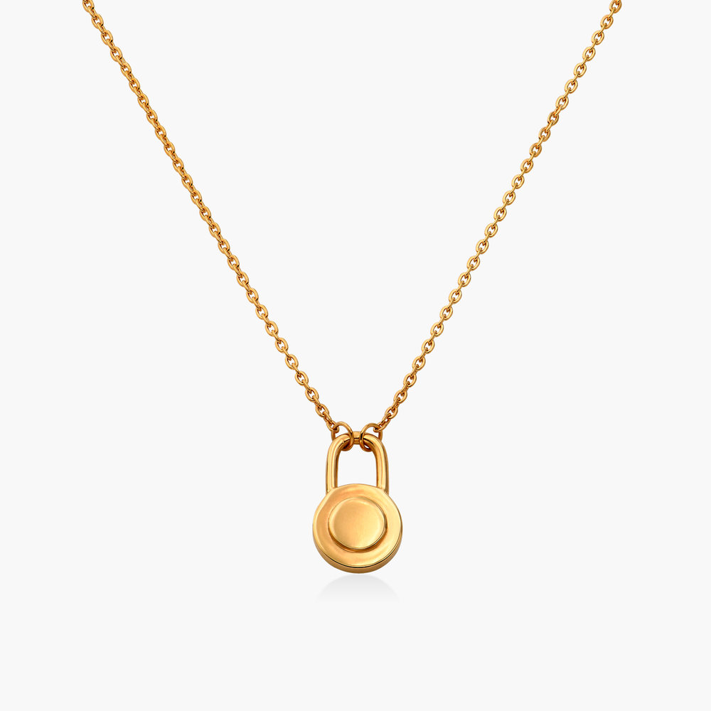 Mini Lock Necklace -  Gold Vermeil