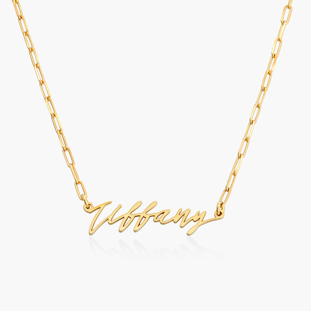 Coco Name Link Necklace - Gold Vermeil