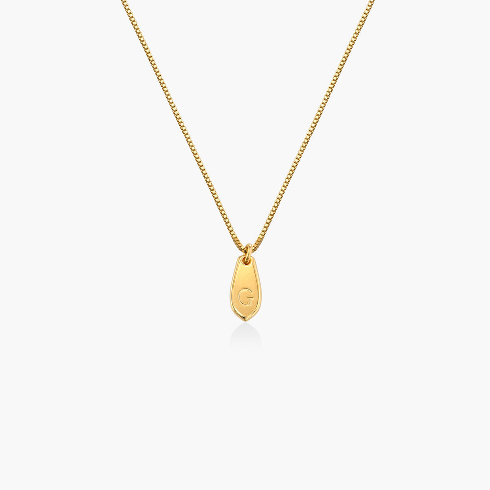 Willow Drop Initial Necklace - Gold Plating