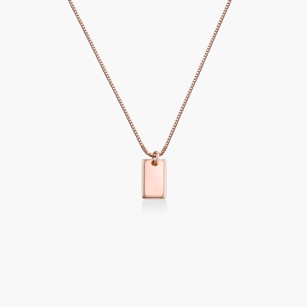 Willow Tag Necklace - Rose Gold Plating