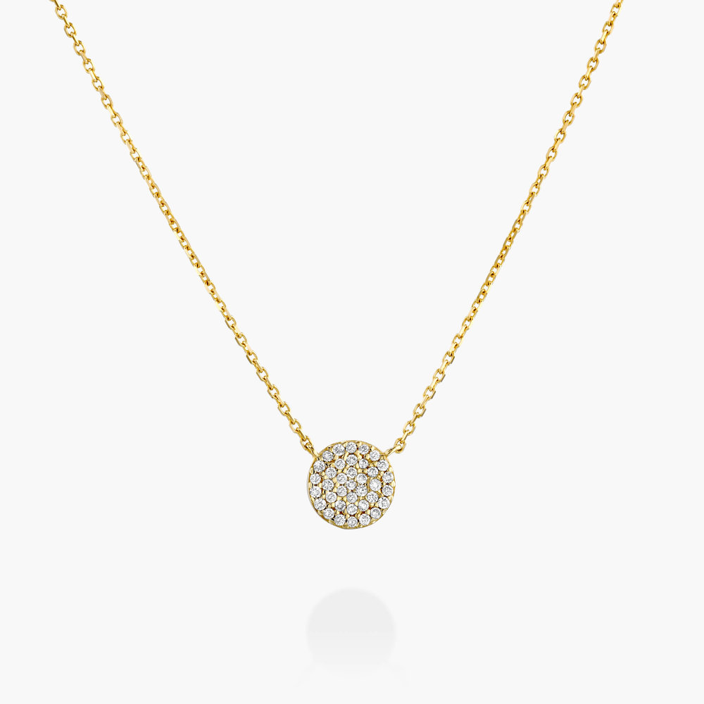 Keeya Pave Diamond Necklace - Gold Vermeil product photo
