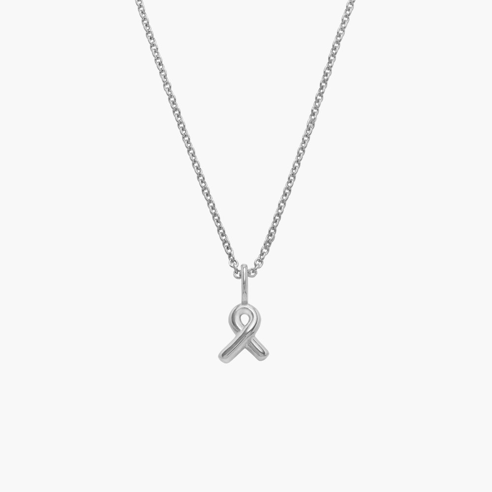 Breast Cancer Awareness Necklace - Sterling Silver product photo