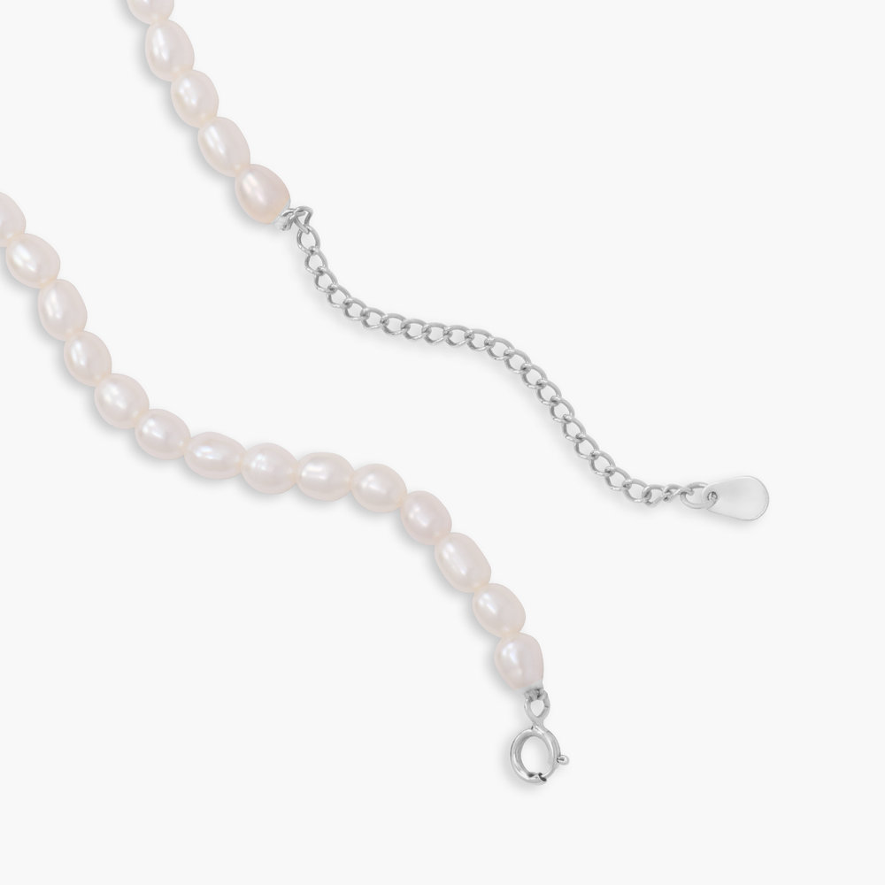 Diana Pearl Necklace - Silver - 4