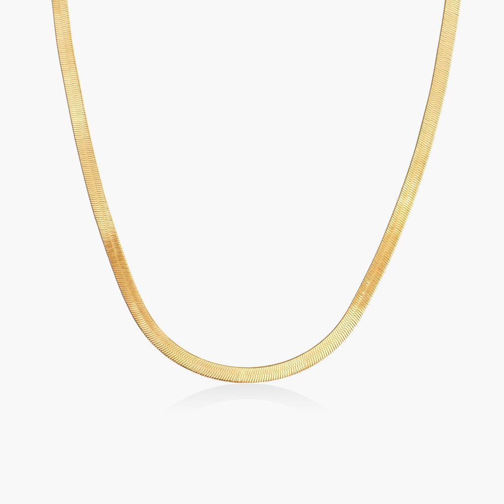 Herringbone Chain Necklace - Gold Vermeil