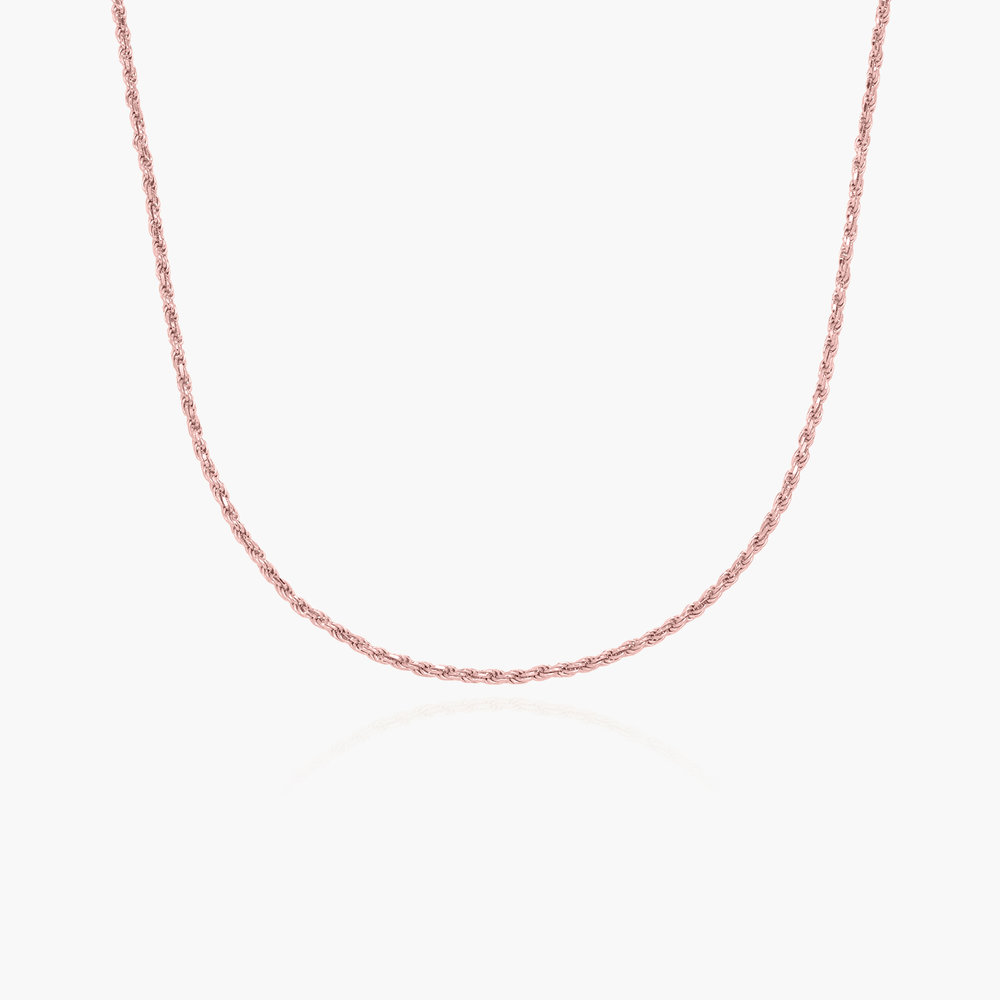 Rope Chain Necklace - Rose Gold Plated